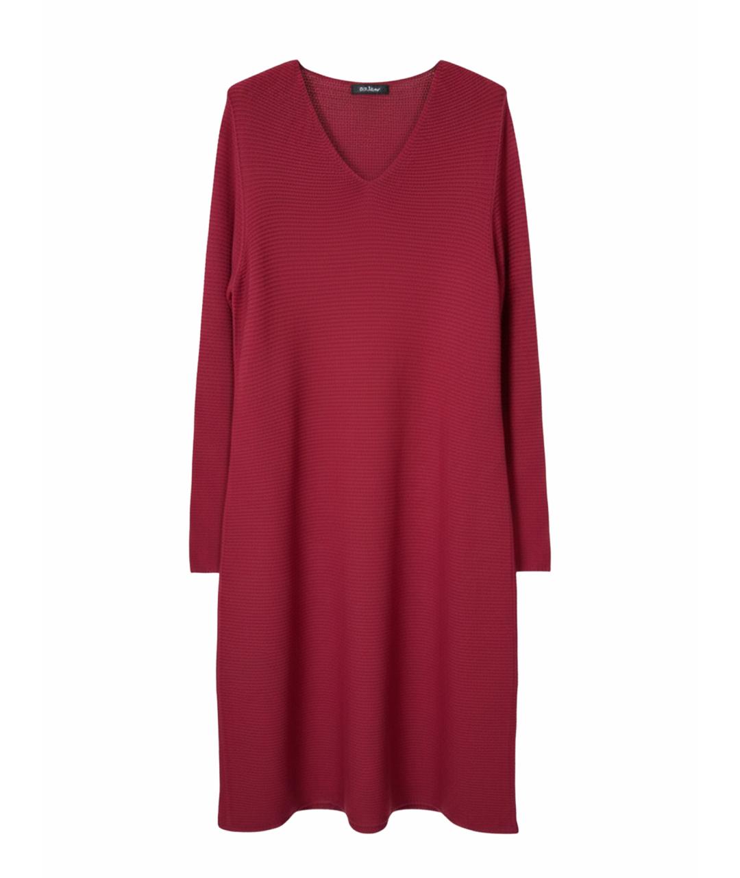 MAX MARA Красное шерстяное повседневное платье, фото 1