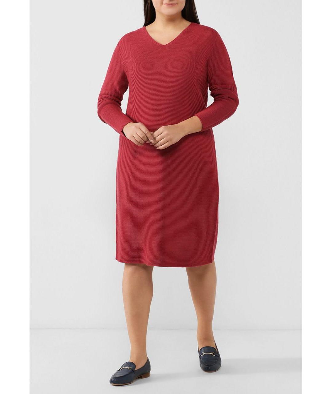 MAX MARA Красное шерстяное повседневное платье, фото 6