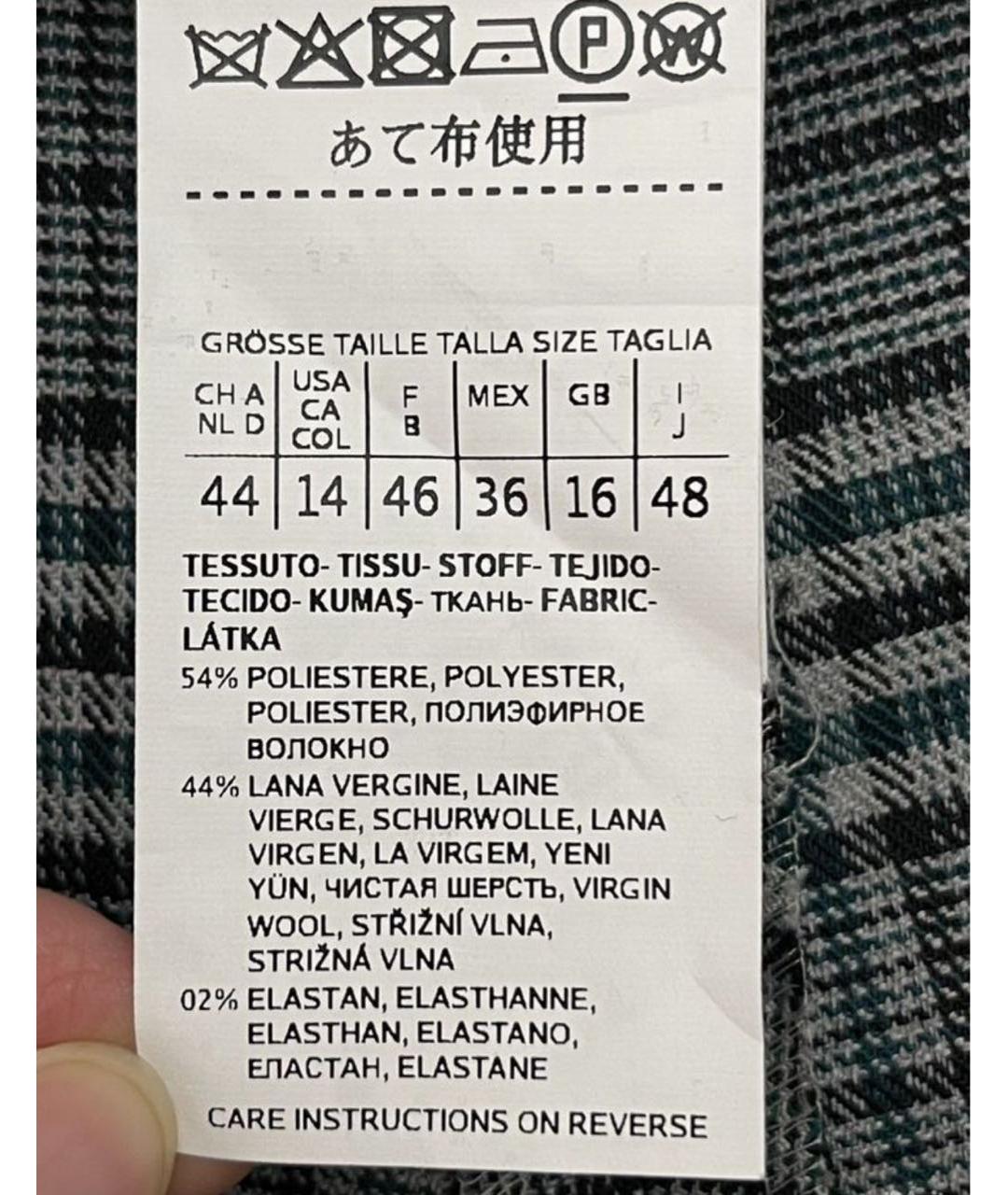 MAX MARA STUDIO Серые полиэстеровые прямые брюки, фото 3