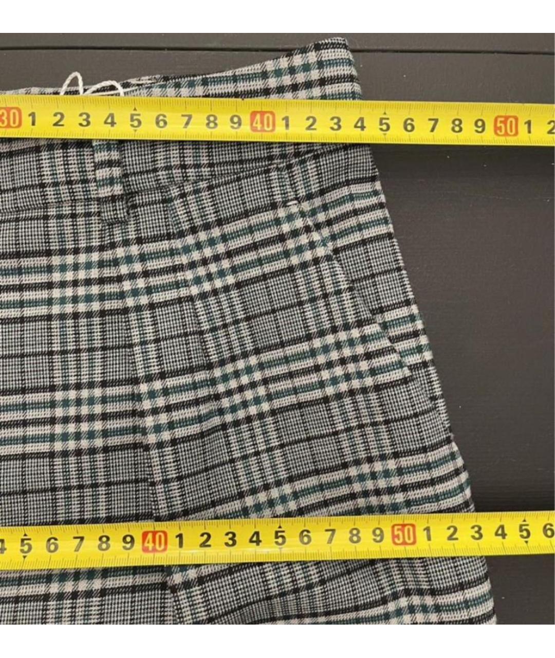 MAX MARA STUDIO Серые полиэстеровые прямые брюки, фото 7