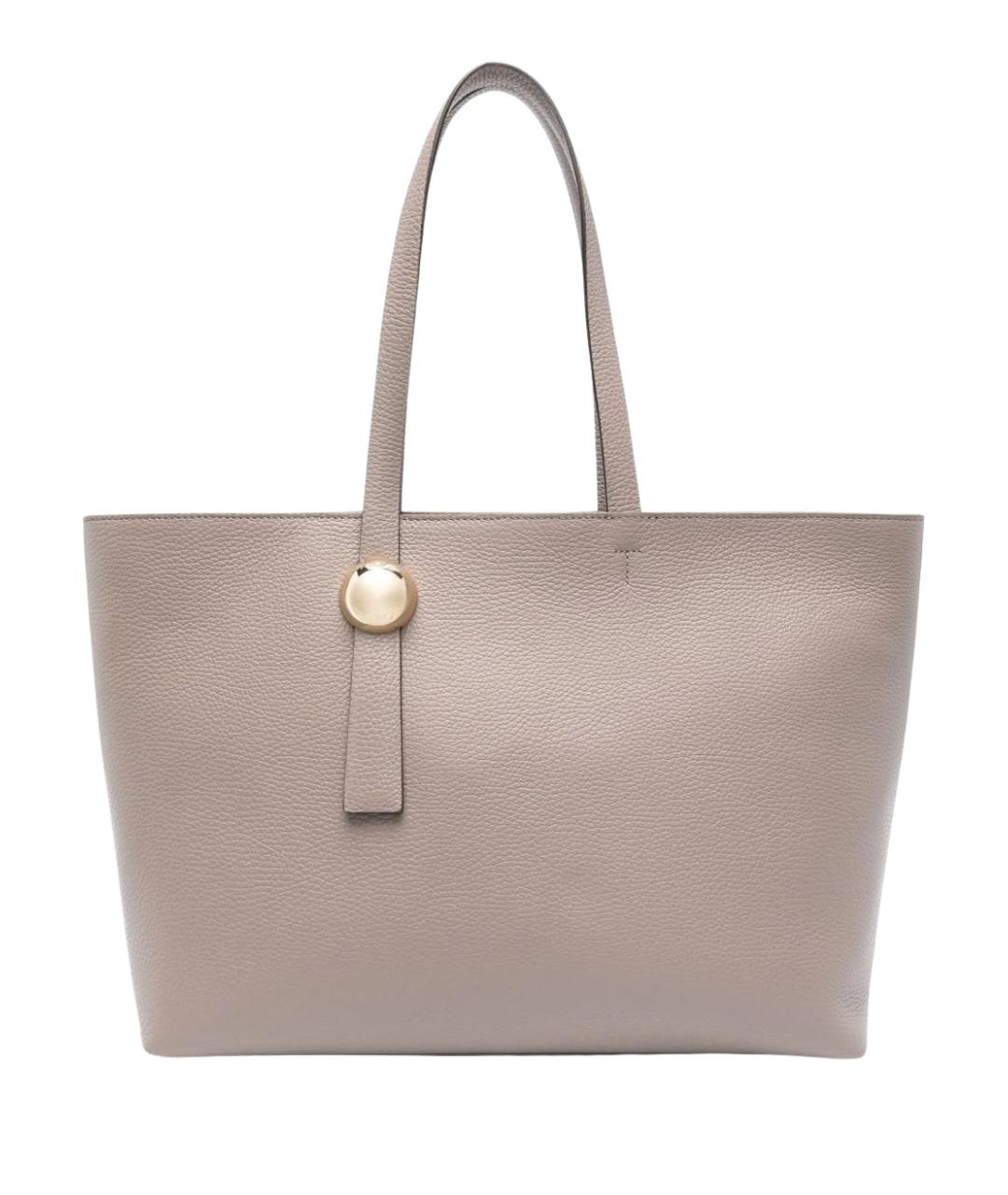 FURLA Бежевая кожаная сумка тоут, фото 1