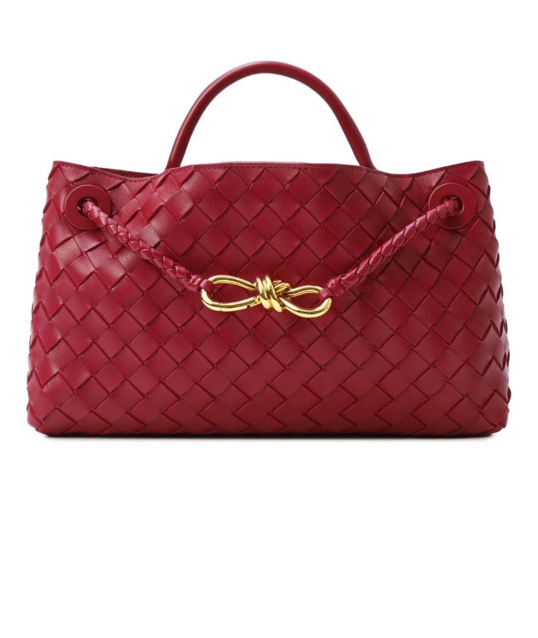 BOTTEGA VENETA Красная кожаная сумка с короткими ручками, фото 1