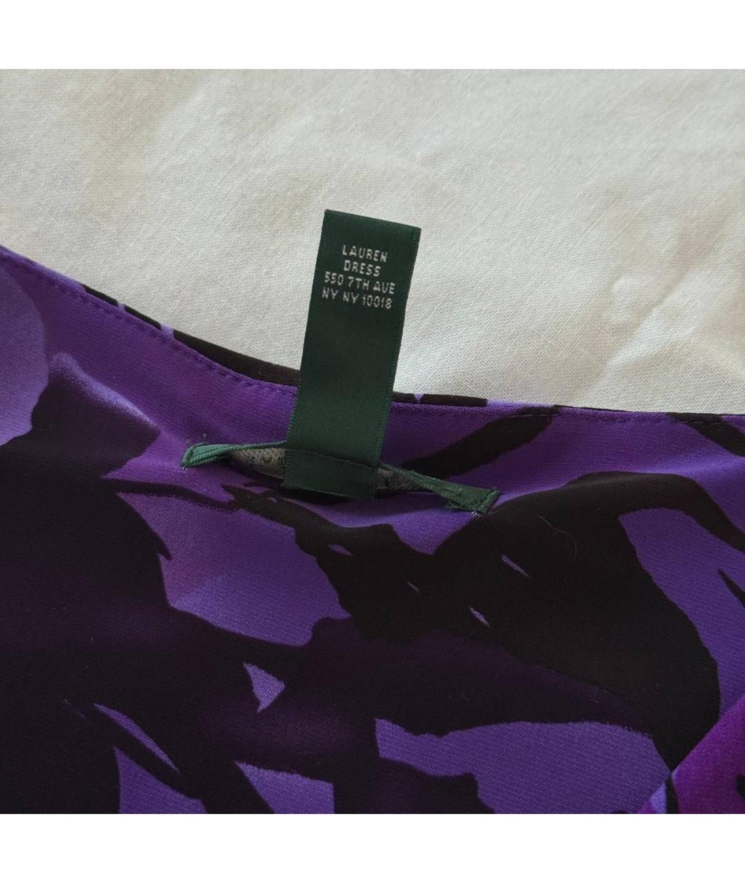RALPH LAUREN Фиолетовое полиэстеровое вечернее платье, фото 6