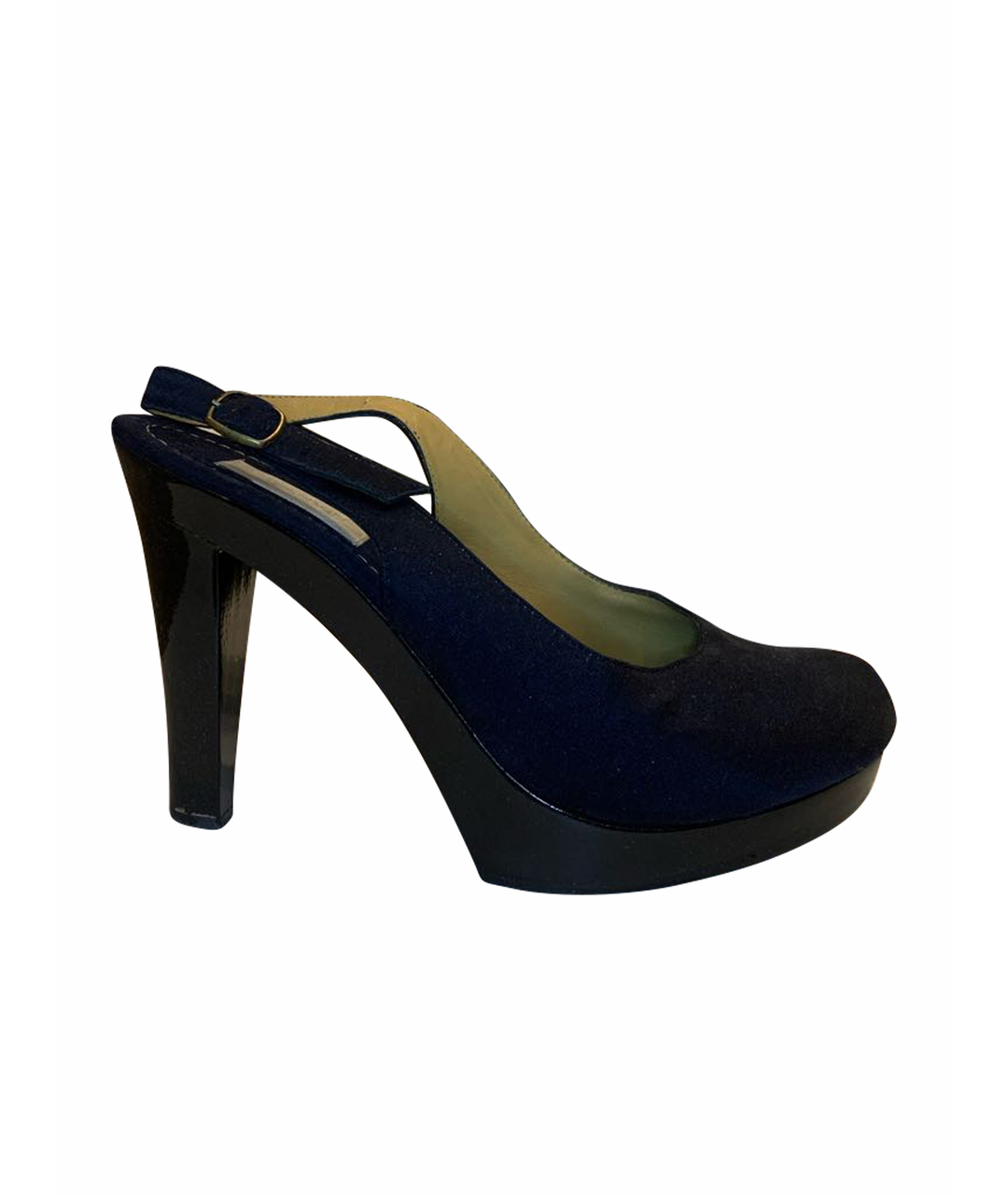 LANVIN Темно-синие текстильные туфли, фото 1