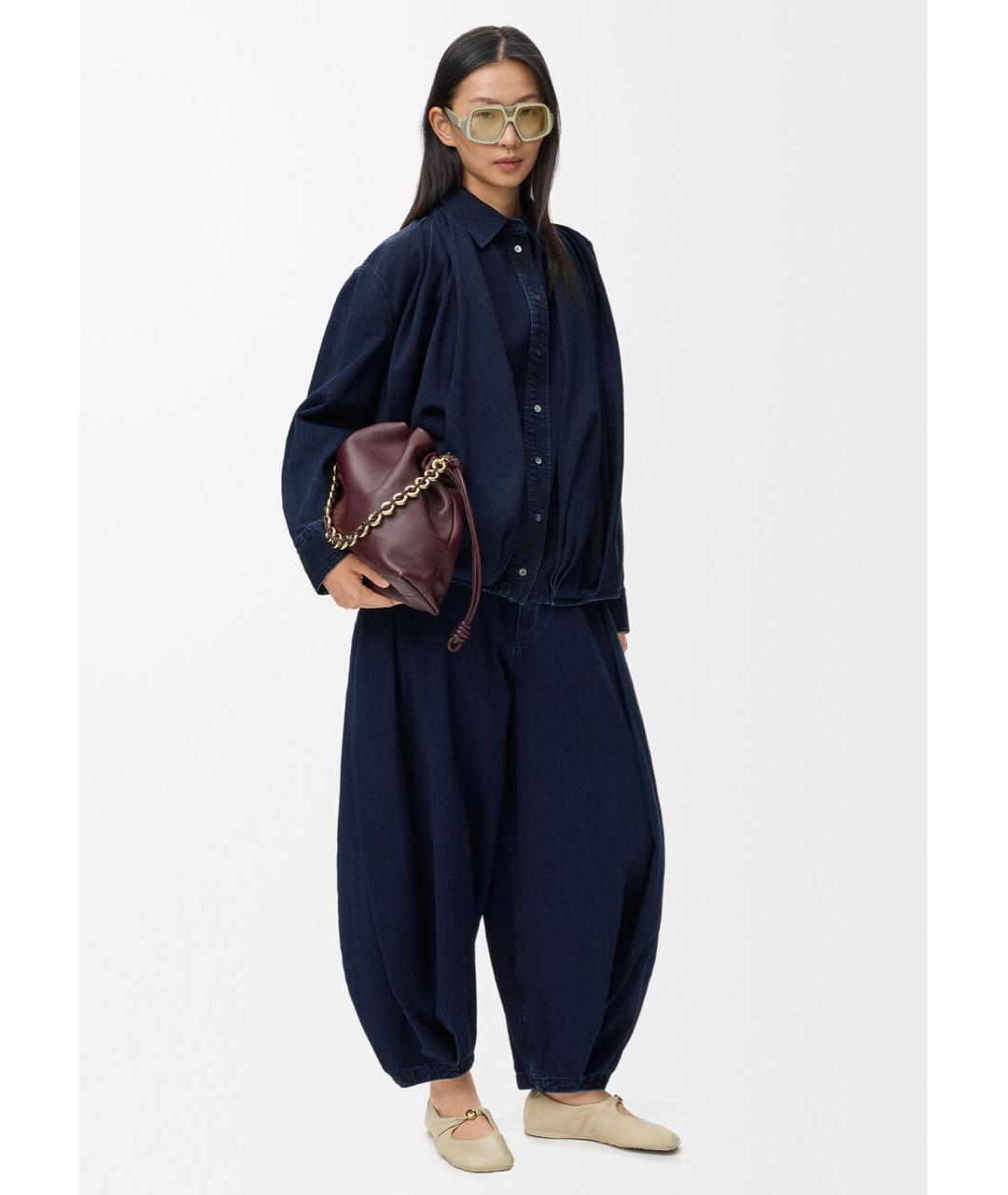 LOEWE Темно-синяя хлопковая рубашка, фото 2