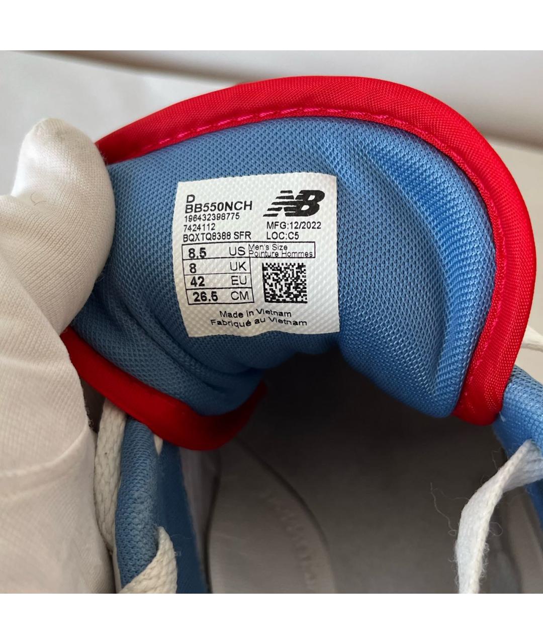 NEW BALANCE Белые кожаные кеды, фото 8