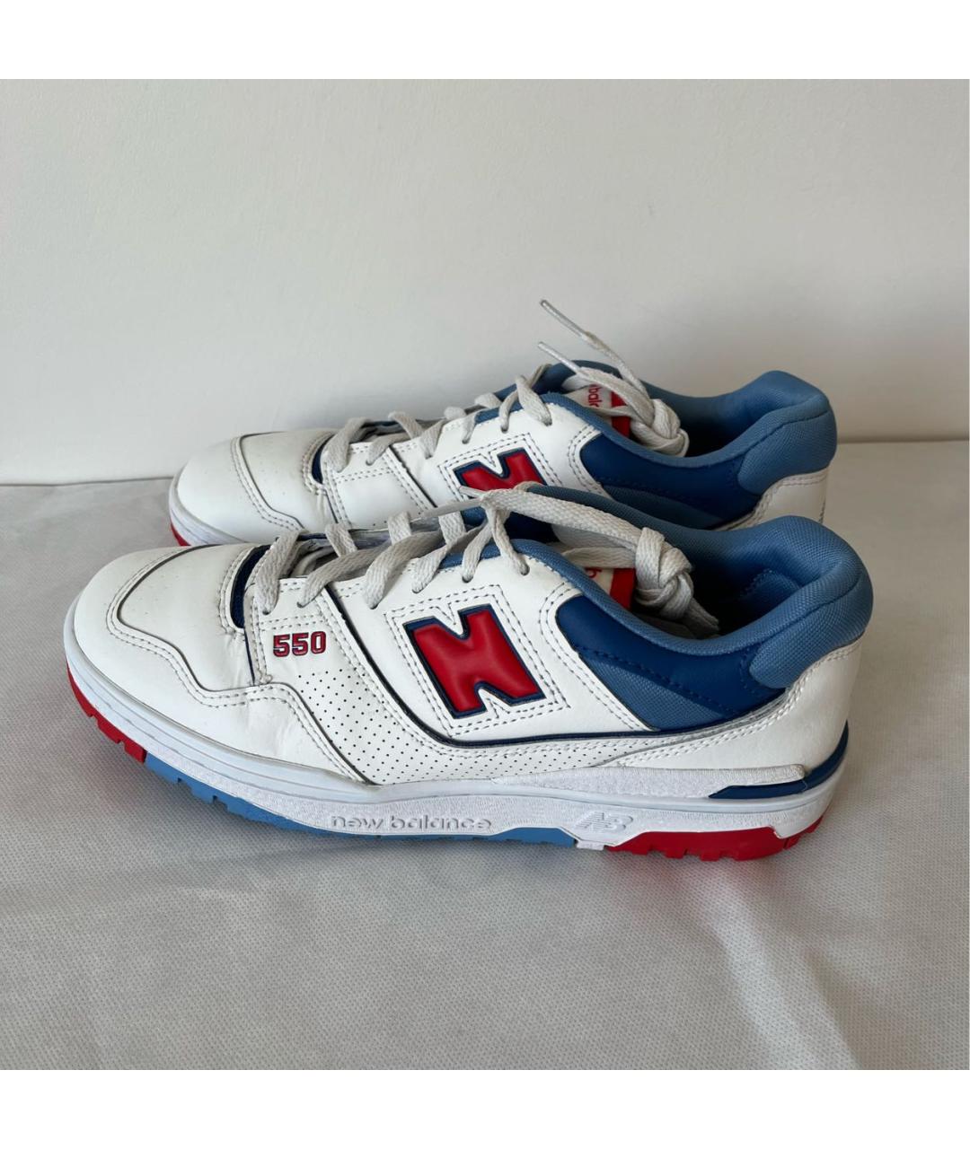 NEW BALANCE Белые кожаные кеды, фото 5