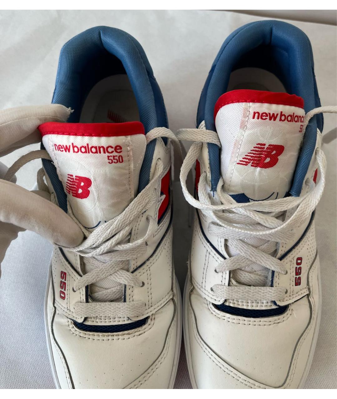 NEW BALANCE Белые кожаные кеды, фото 7