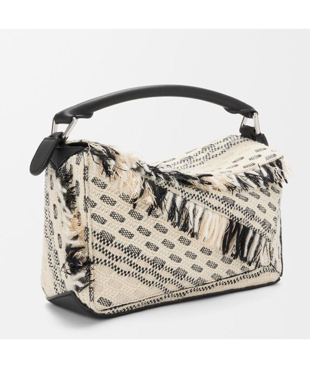 LOEWE Белая тканевая сумка через плечо, фото 2