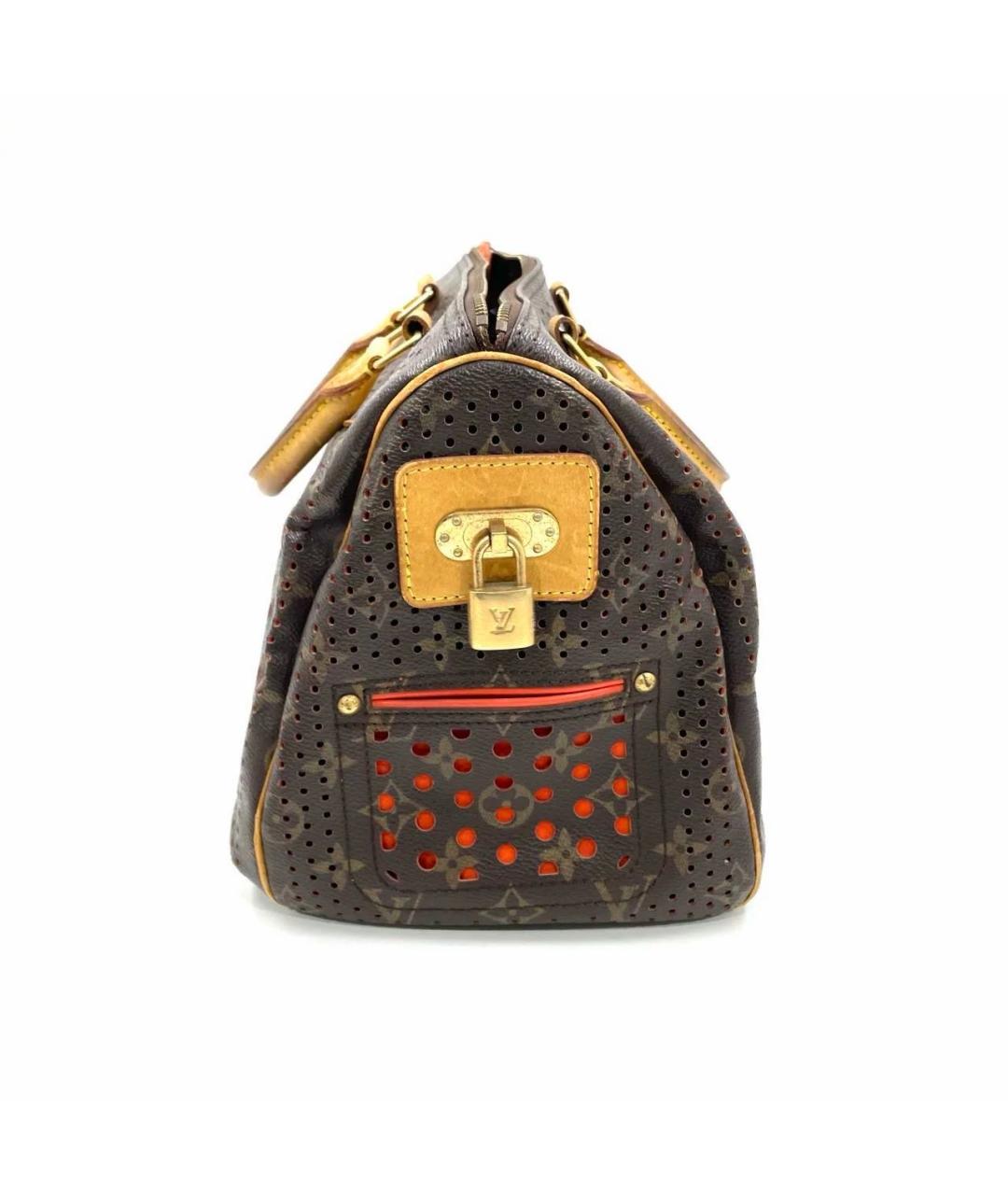 LOUIS VUITTON Коричневая кожаная дорожная/спортивная сумка, фото 3