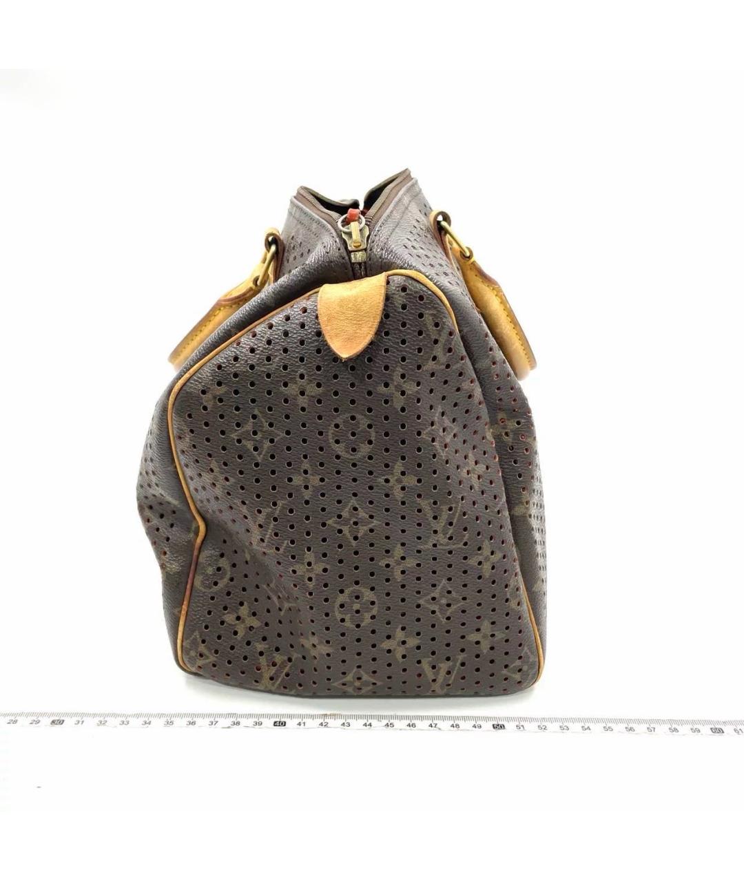 LOUIS VUITTON Коричневая кожаная дорожная/спортивная сумка, фото 5