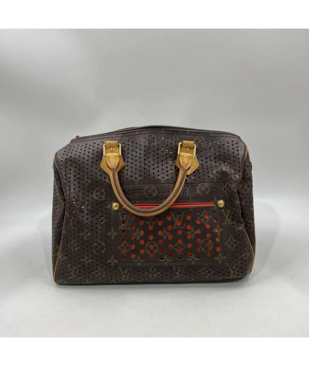 LOUIS VUITTON Коричневая кожаная дорожная/спортивная сумка, фото 2