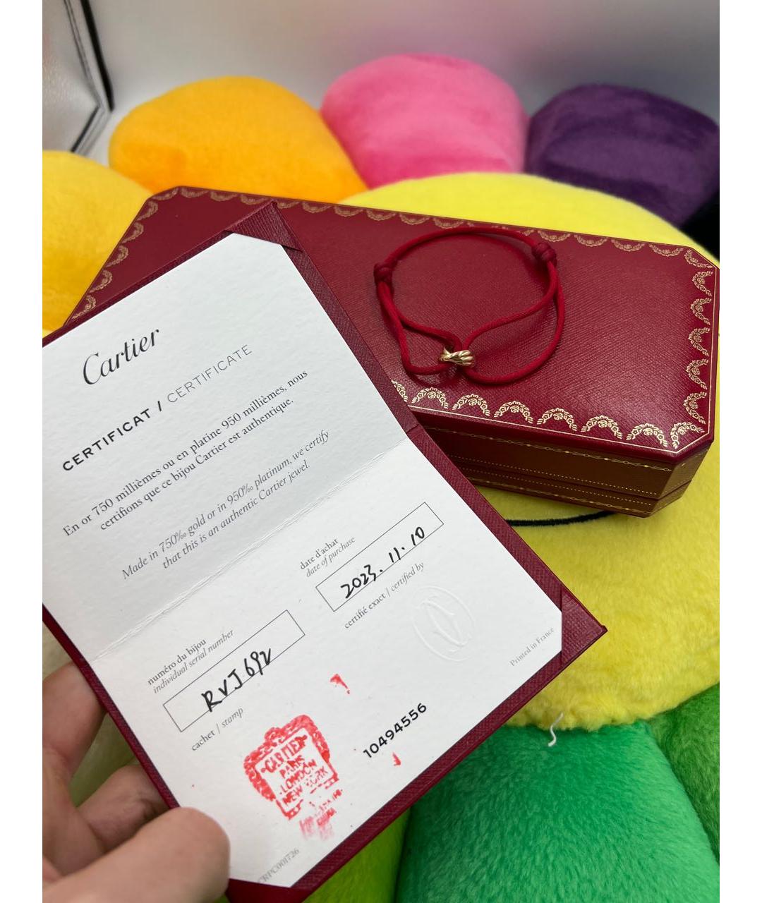 CARTIER Красный браслет из желтого золота, фото 2
