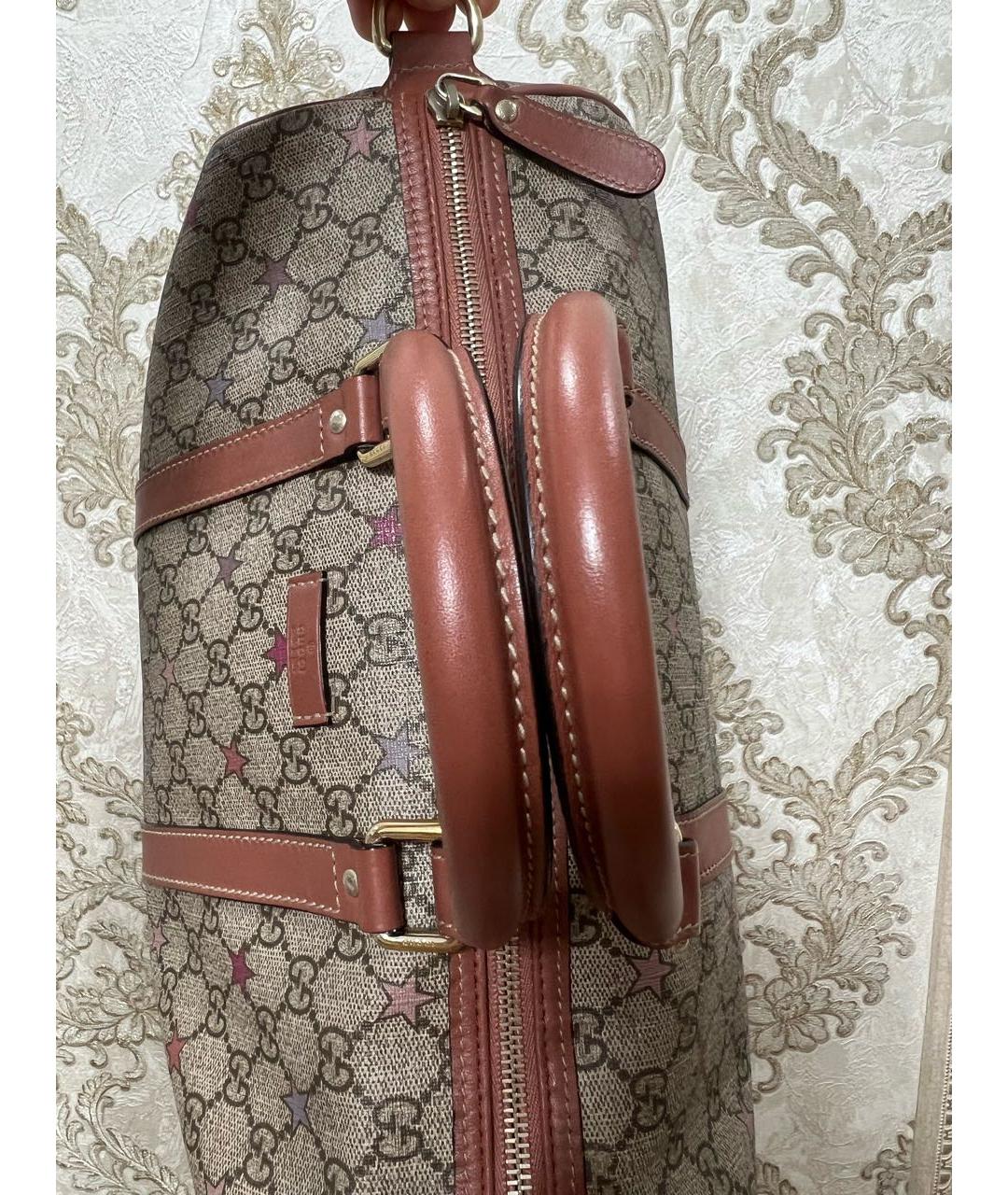 GUCCI Коричневая кожаная сумка с короткими ручками, фото 5