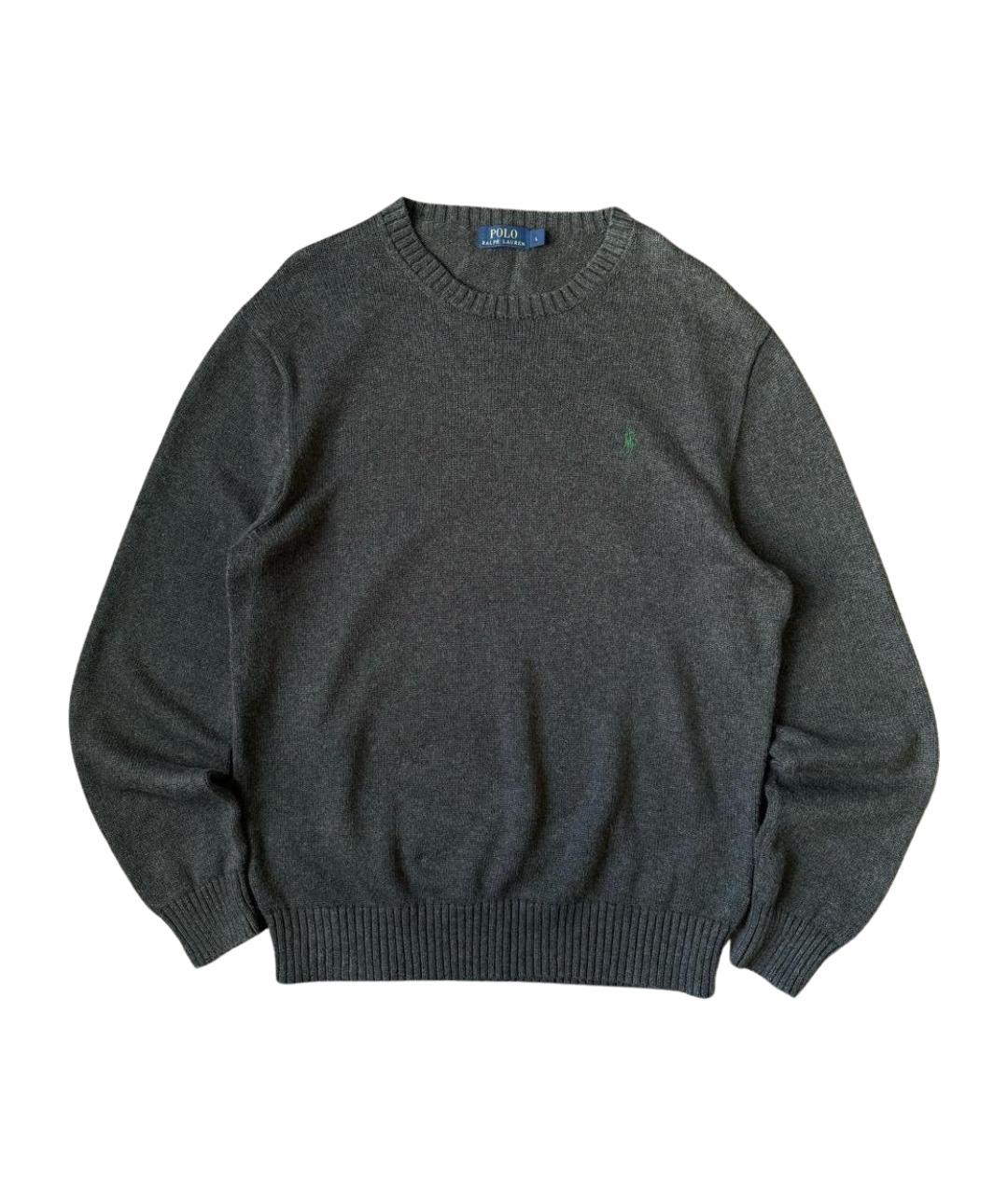 POLO RALPH LAUREN Антрацитовый хлопковый джемпер / свитер, фото 1