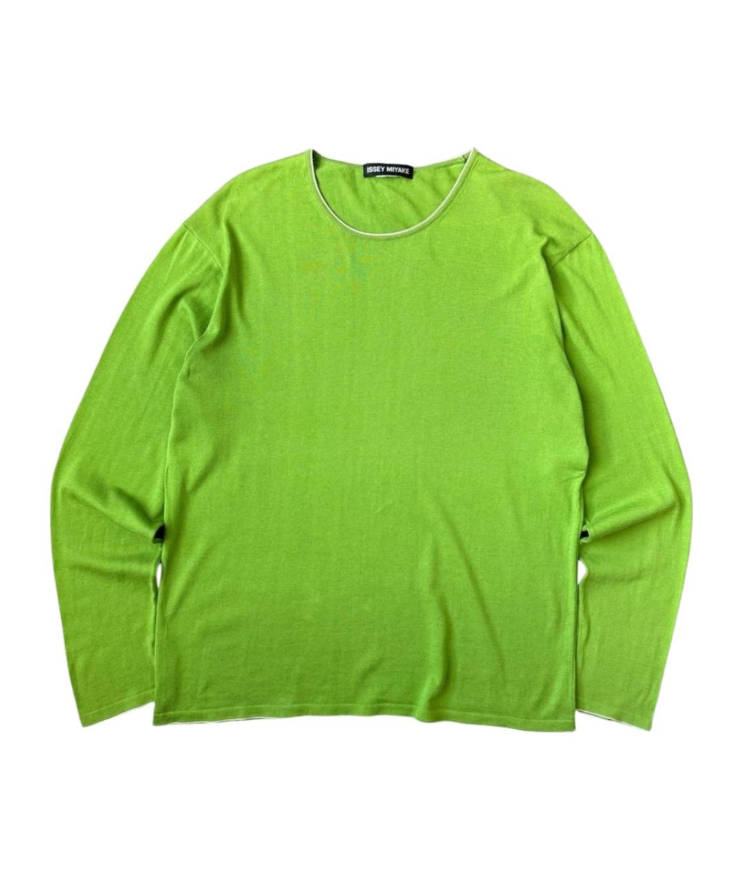 ISSEY MIYAKE Зеленый хлопковый джемпер / свитер, фото 1