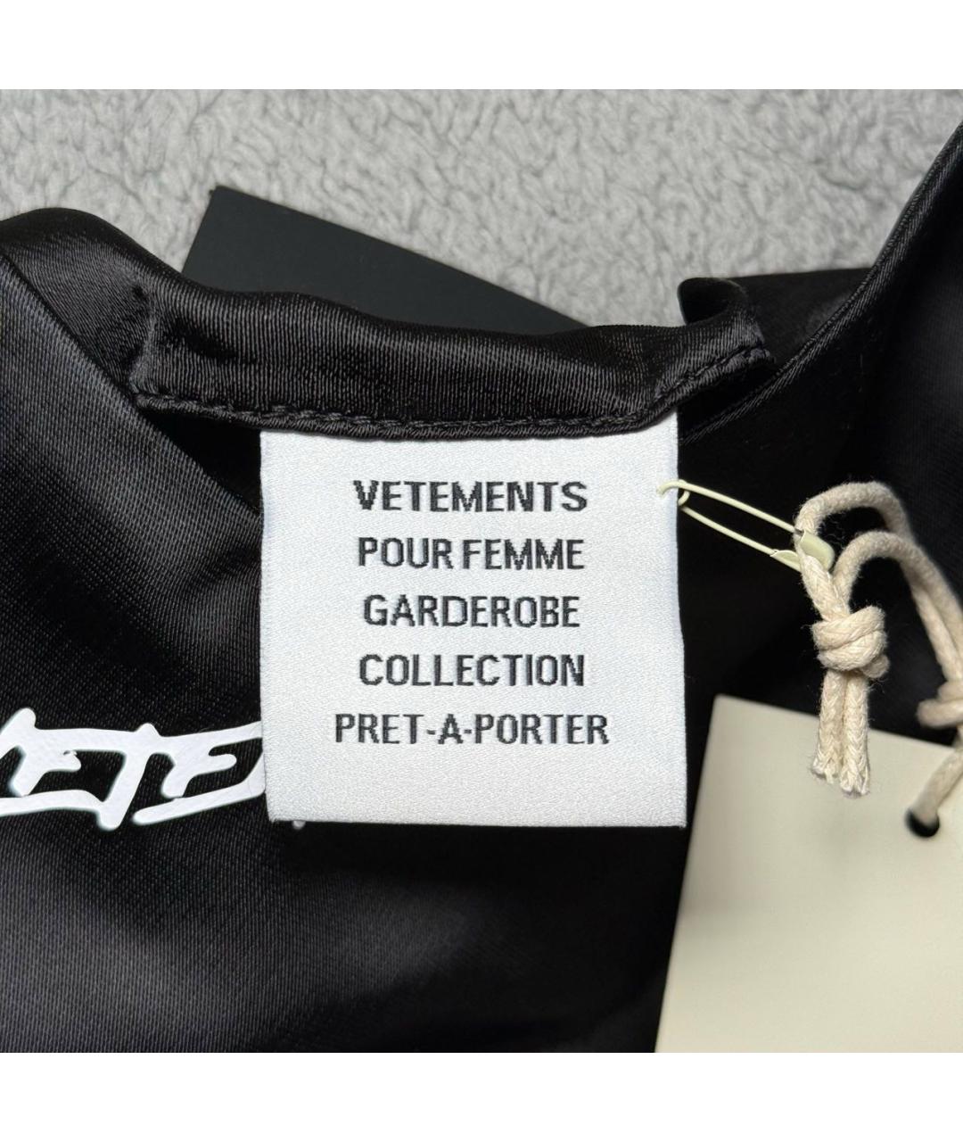 VETEMENTS Черная майка, фото 8