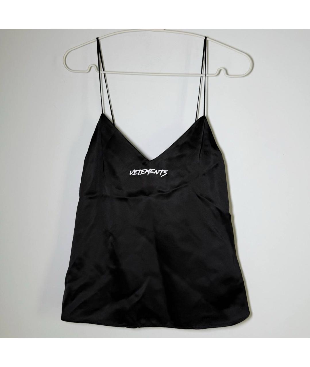 VETEMENTS Черная майка, фото 9