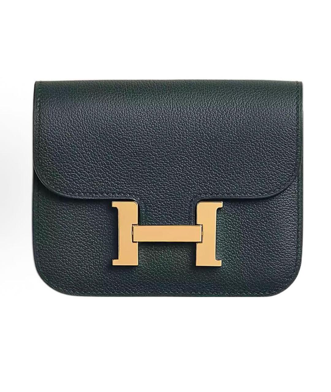HERMES Черная кожаная поясная сумка, фото 4