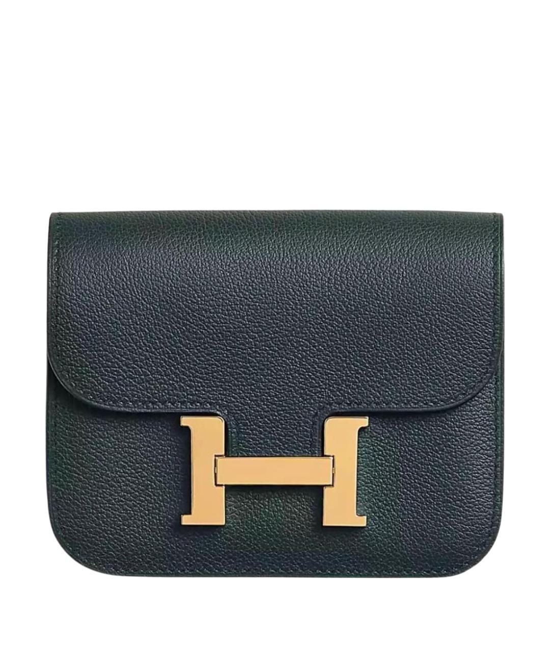 HERMES Черная кожаная поясная сумка, фото 1