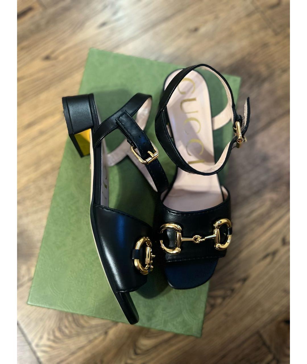 GUCCI Черные кожаные туфли, фото 9
