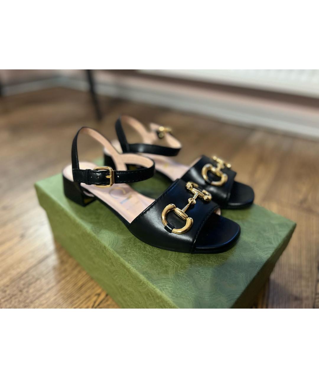 GUCCI Черные кожаные туфли, фото 8
