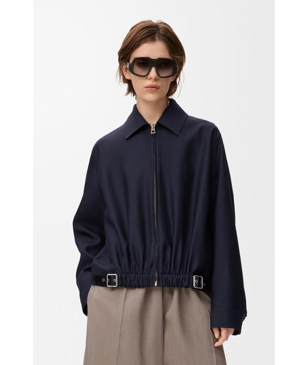 LOEWE Темно-синяя шерстяная куртка, фото 3