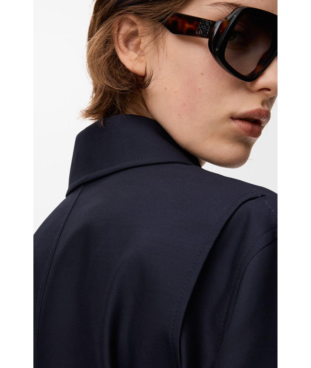 LOEWE Темно-синяя шерстяная куртка, фото 5