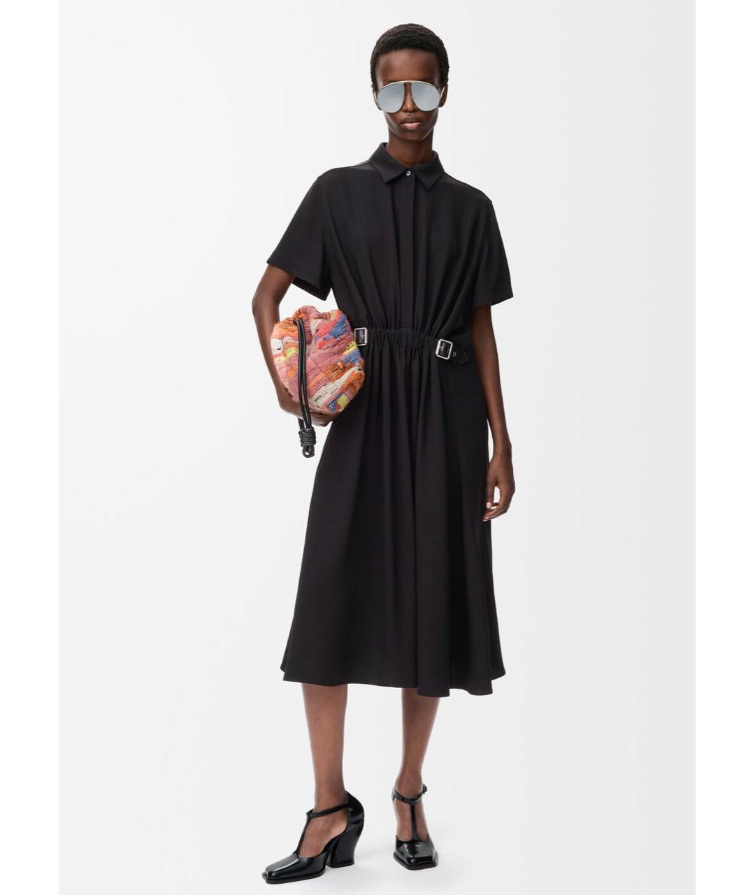 LOEWE Черное вискозное платье, фото 2