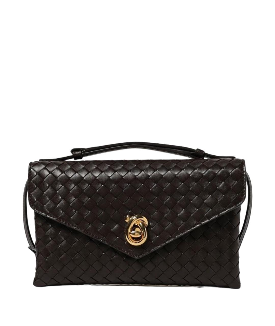 BOTTEGA VENETA Коричневая кожаная сумка через плечо, фото 1