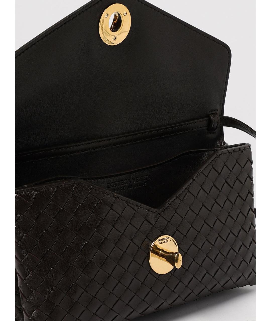BOTTEGA VENETA Коричневая кожаная сумка через плечо, фото 5