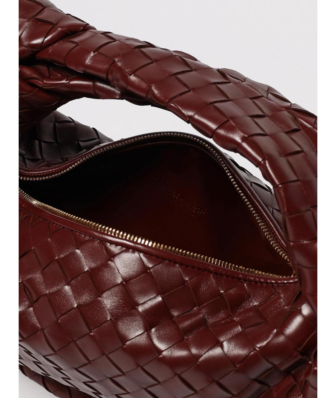 BOTTEGA VENETA Коричневая кожаная сумка через плечо, фото 5