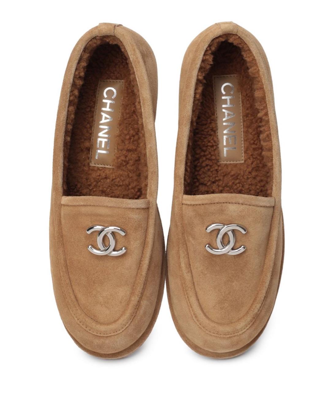 CHANEL Черные замшевые лоферы, фото 2