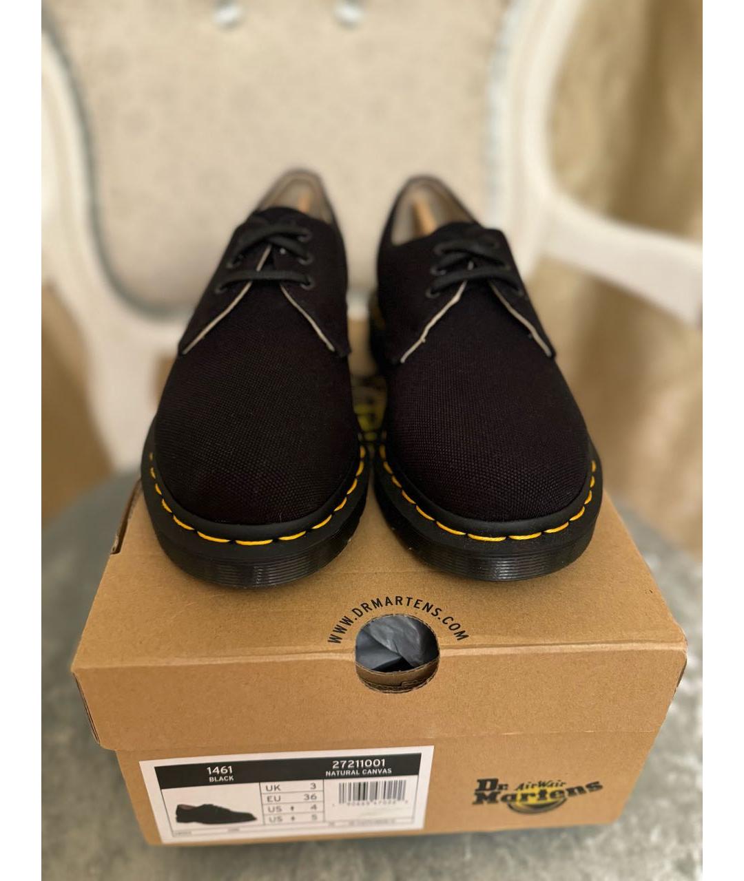 DR. MARTENS Черные текстильные ботинки, фото 3