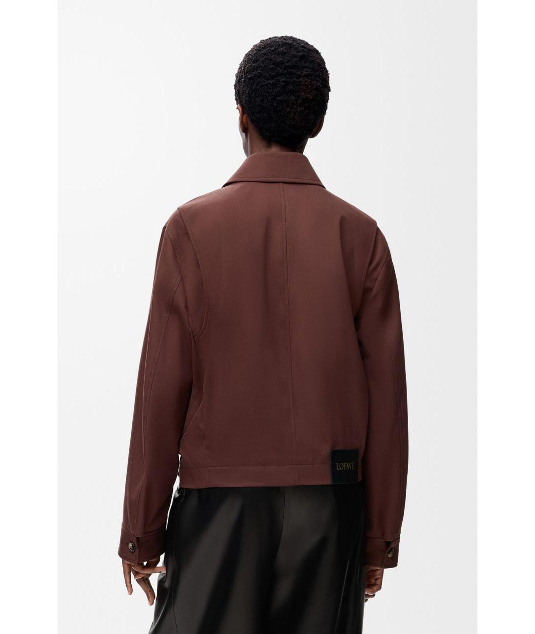 LOEWE Коричневая хлопковая куртка, фото 4