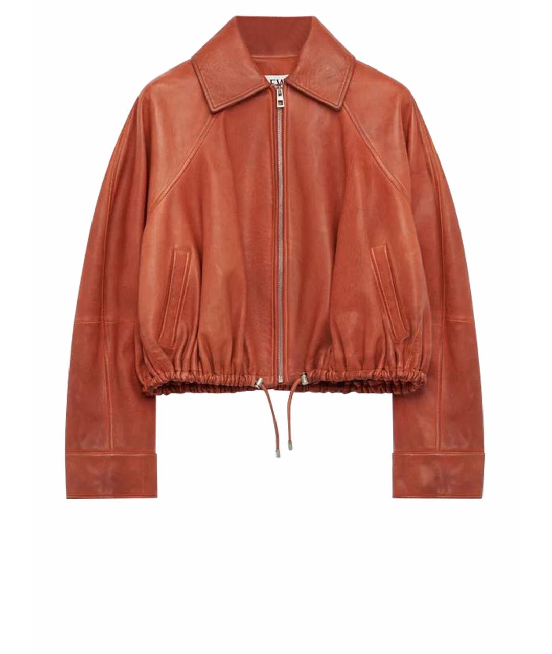 LOEWE Оранжевая кожаная куртка, фото 1