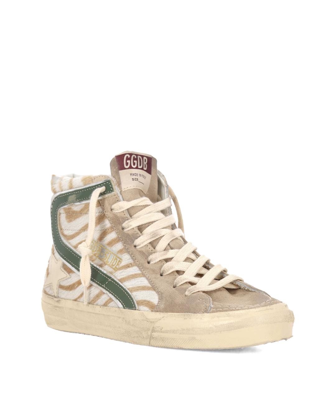 GOLDEN GOOSE DELUXE BRAND Бежевые синтетические кроссовки, фото 2