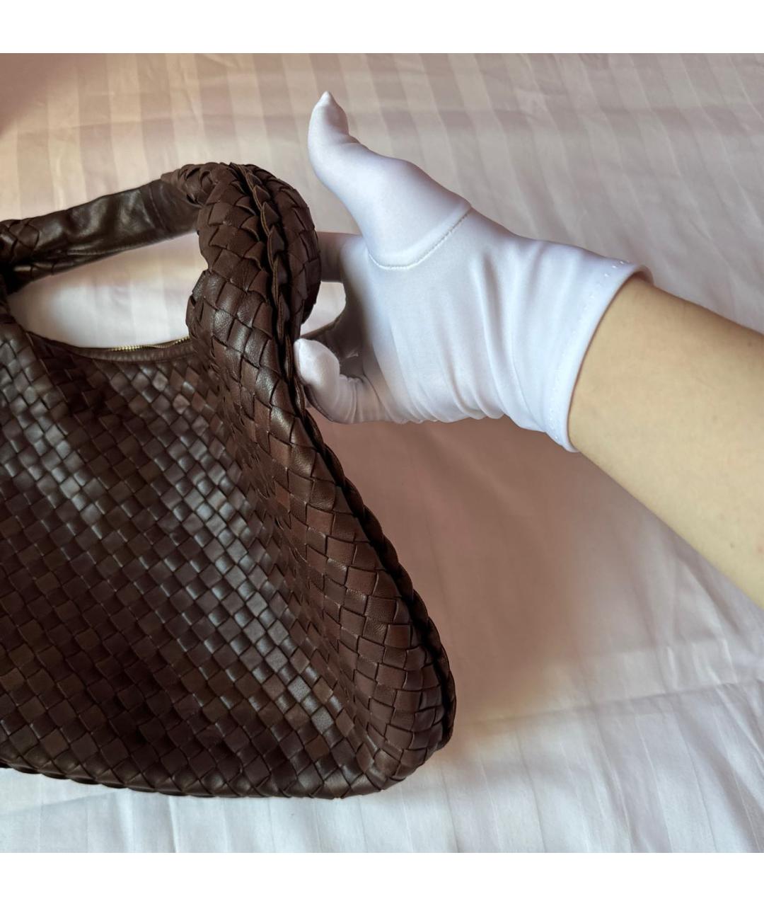 BOTTEGA VENETA Коричневая кожаная сумка тоут, фото 8
