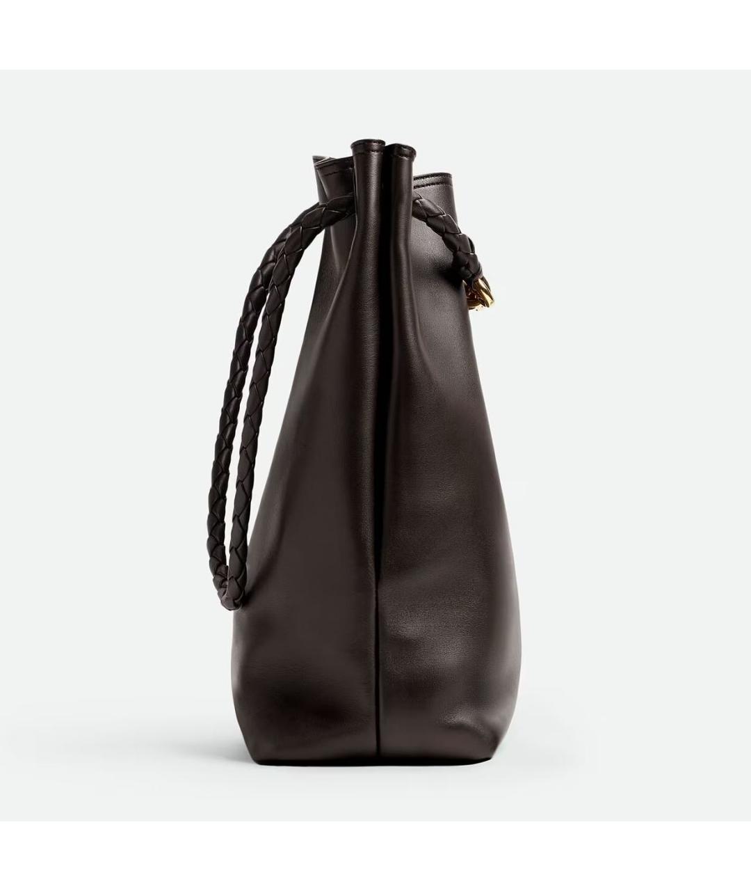 BOTTEGA VENETA Коричневая кожаная сумка через плечо, фото 4