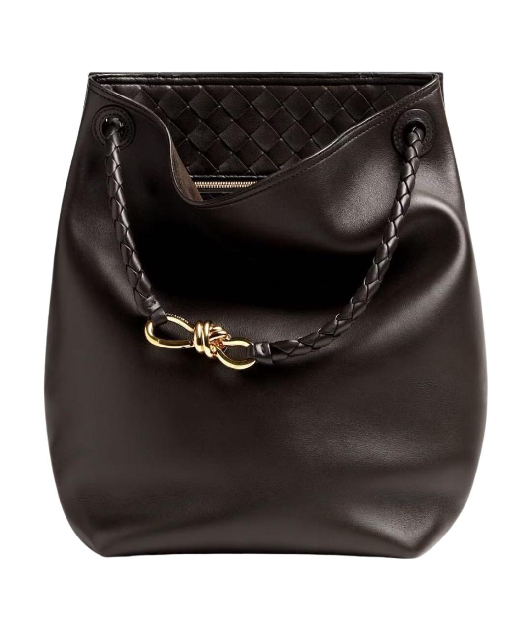 BOTTEGA VENETA Коричневая кожаная сумка через плечо, фото 1