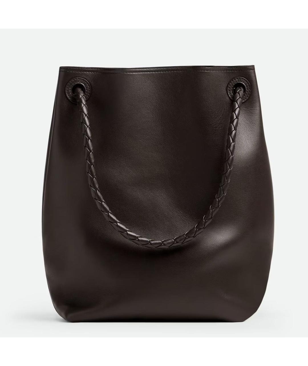 BOTTEGA VENETA Коричневая кожаная сумка через плечо, фото 5