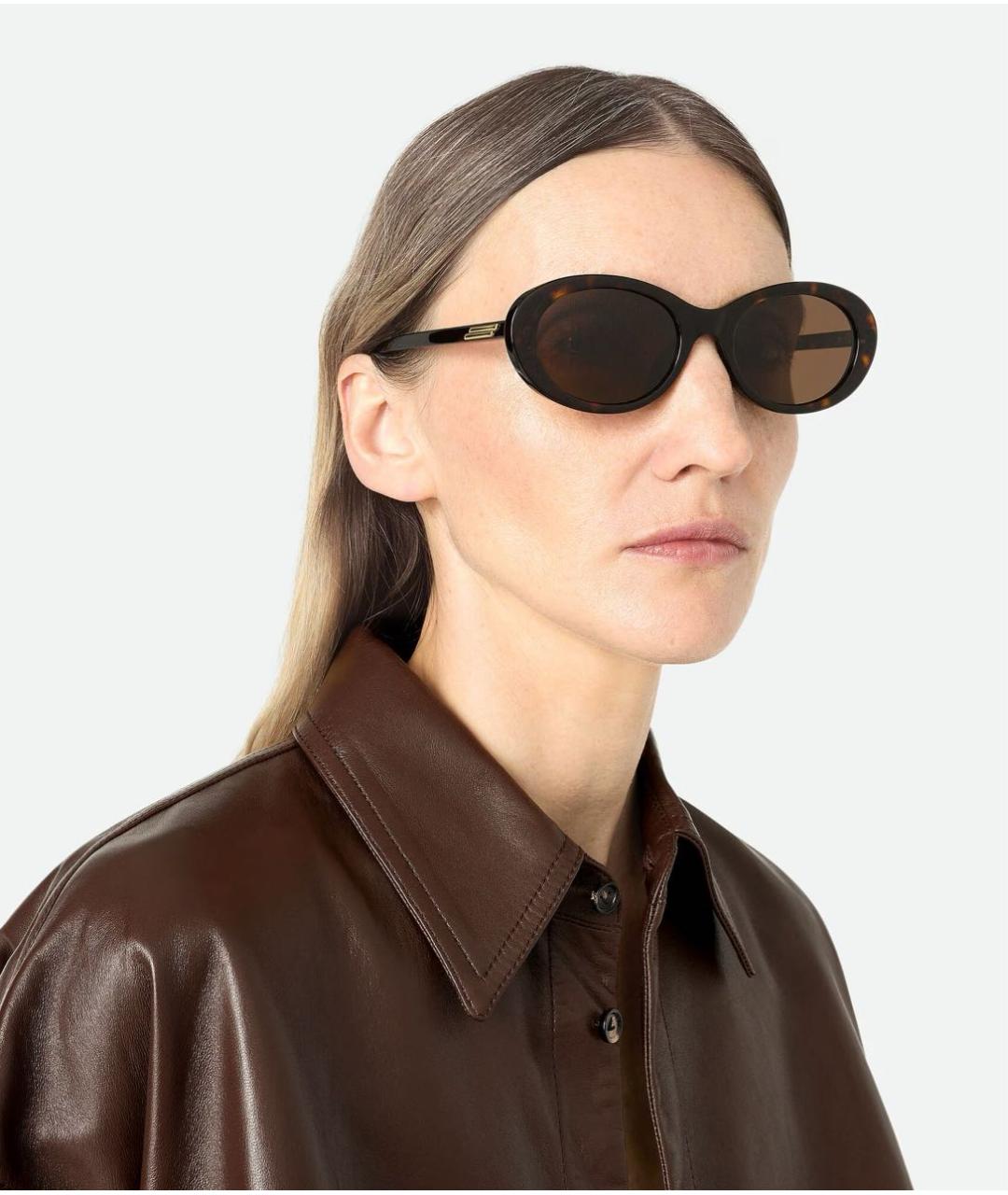 BOTTEGA VENETA Коричневые солнцезащитные очки, фото 2