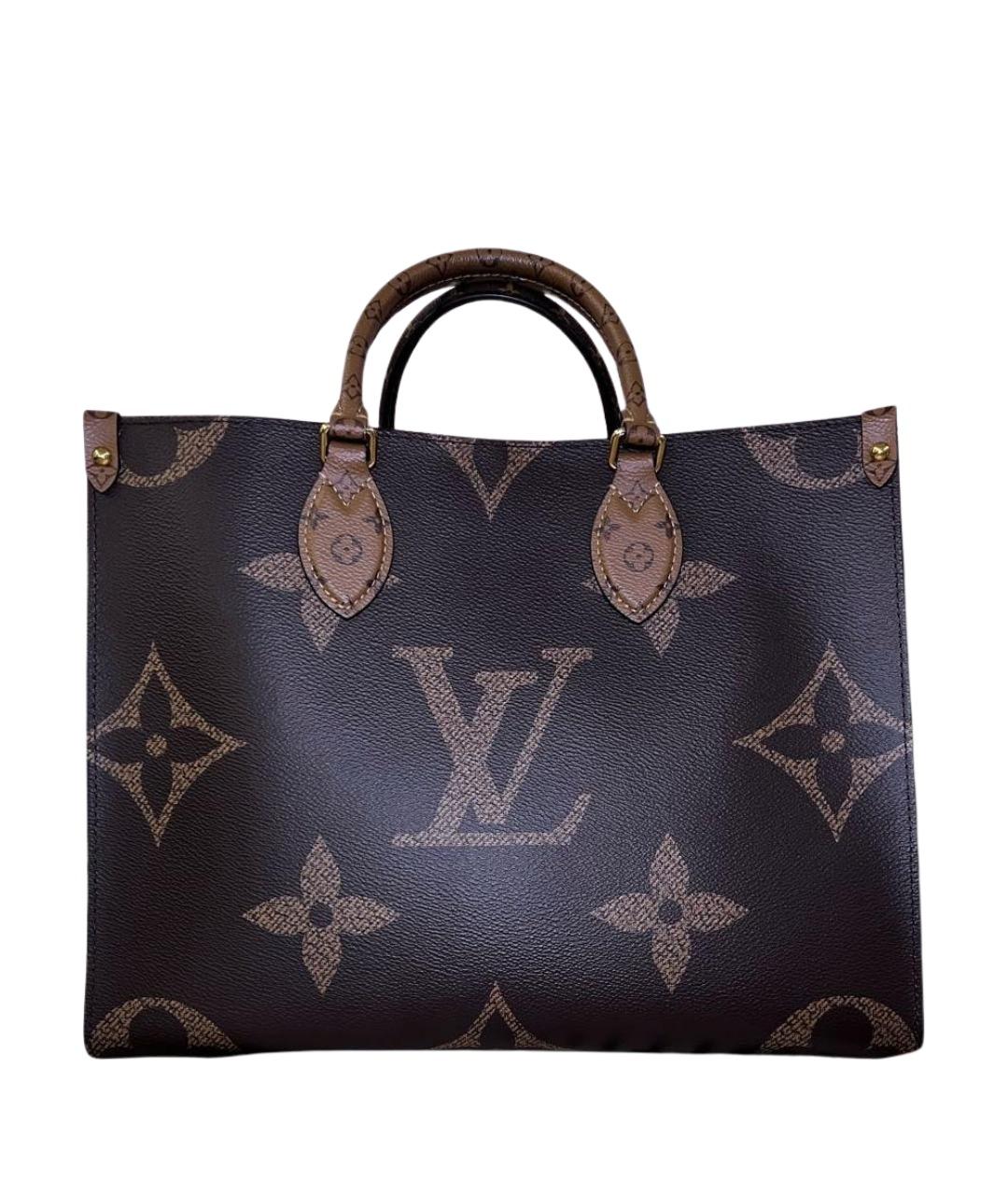 LOUIS VUITTON Коричневая кожаная сумка тоут, фото 1