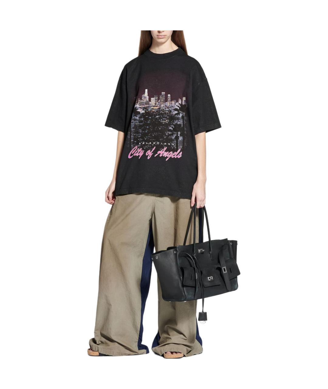 BALENCIAGA Черная футболка, фото 3