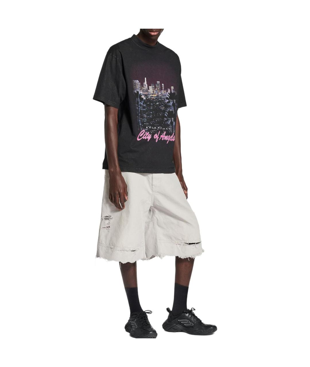 BALENCIAGA Черная футболка, фото 7