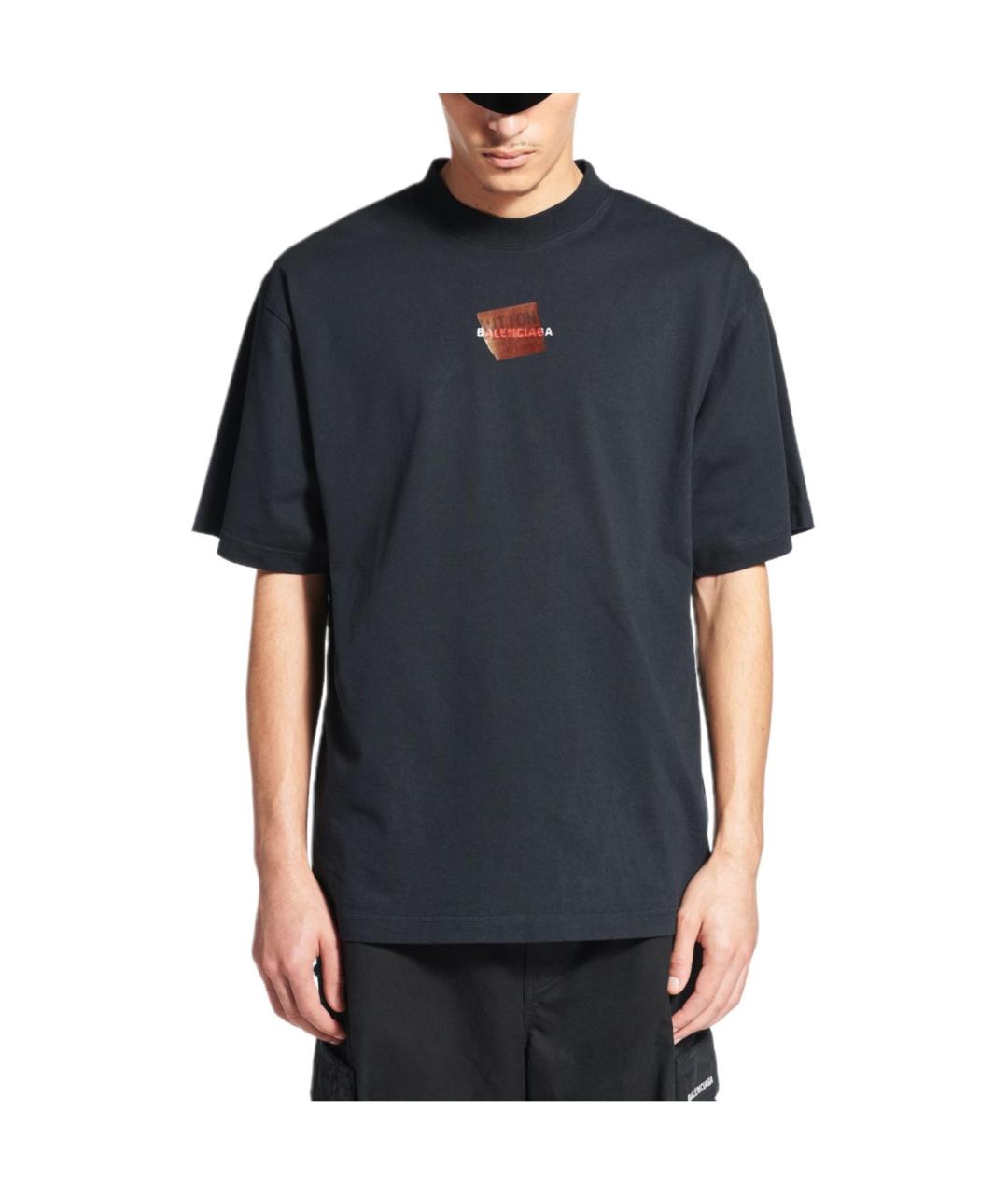 BALENCIAGA Серая хлопковая футболка, фото 3