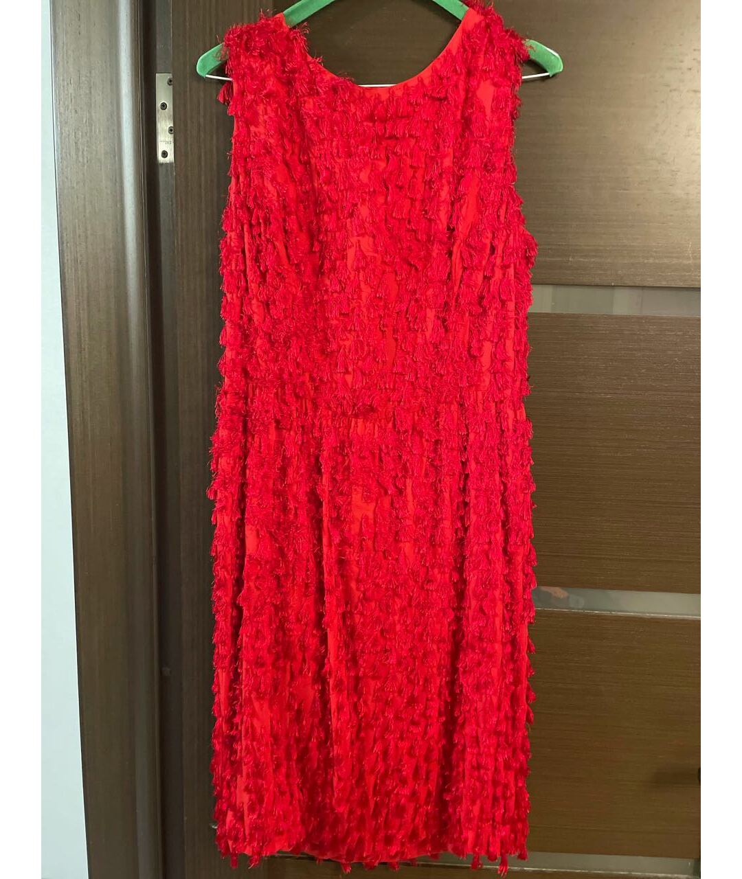 OSCAR DE LA RENTA Красное шелковое коктейльное платье, фото 9
