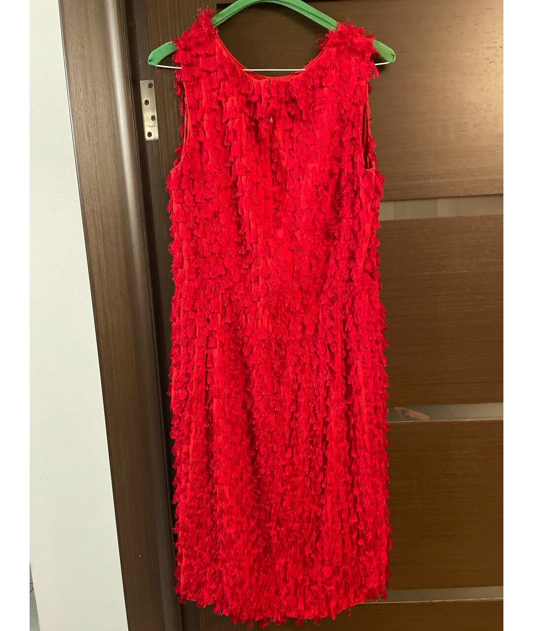 OSCAR DE LA RENTA Красное шелковое коктейльное платье, фото 2