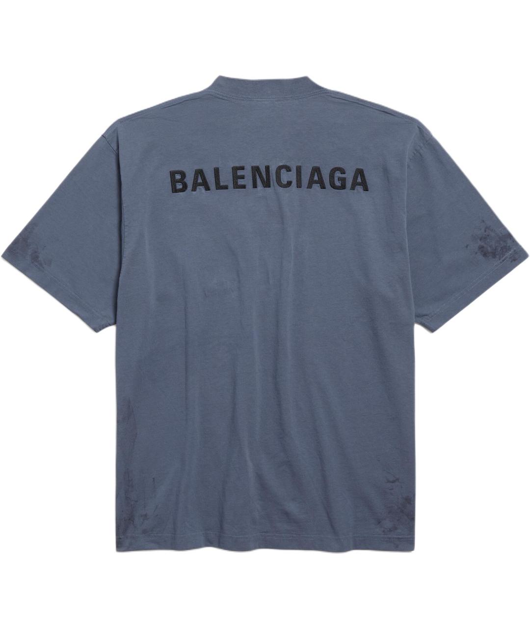 BALENCIAGA Синяя футболка, фото 2