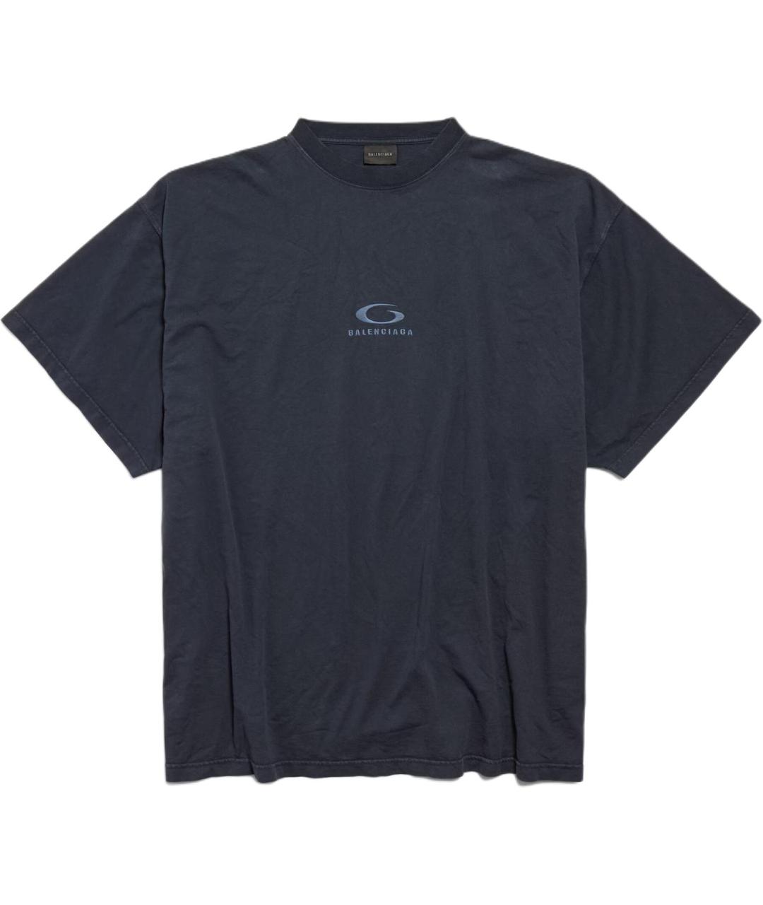 BALENCIAGA Черная хлопковая футболка, фото 1